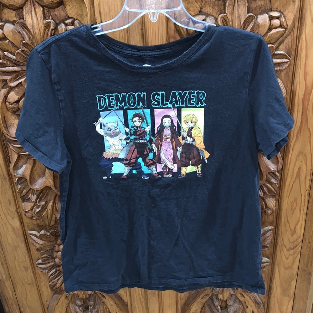 EUC Demon Slayer large black t shirt